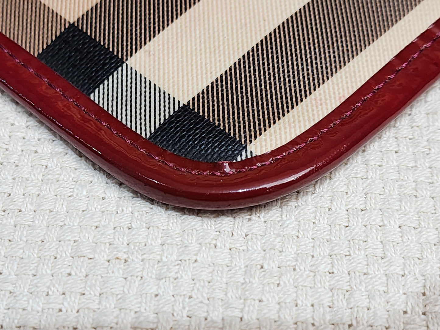Burberry Red / Beige House Check PVC Cantebury Tote