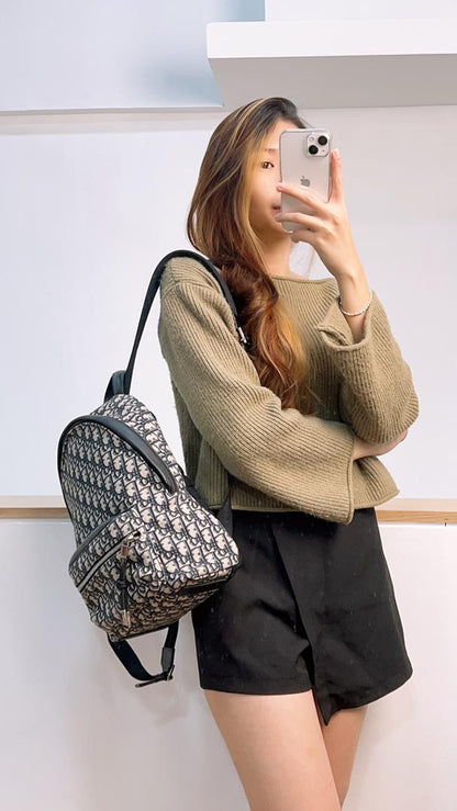 Dior Navy Oblique Backpack