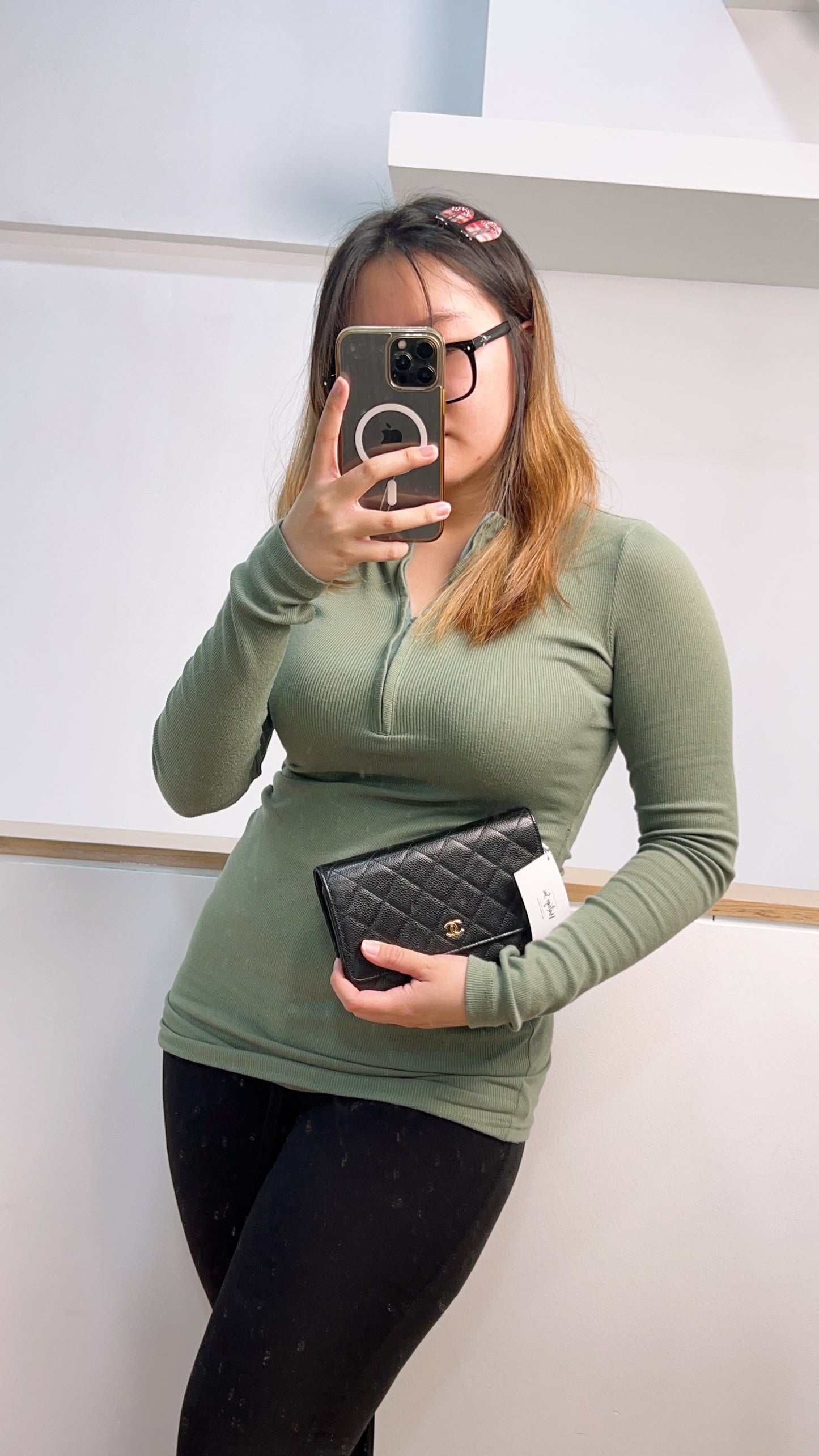 Chanel Black Caviar Classic WOC GHW