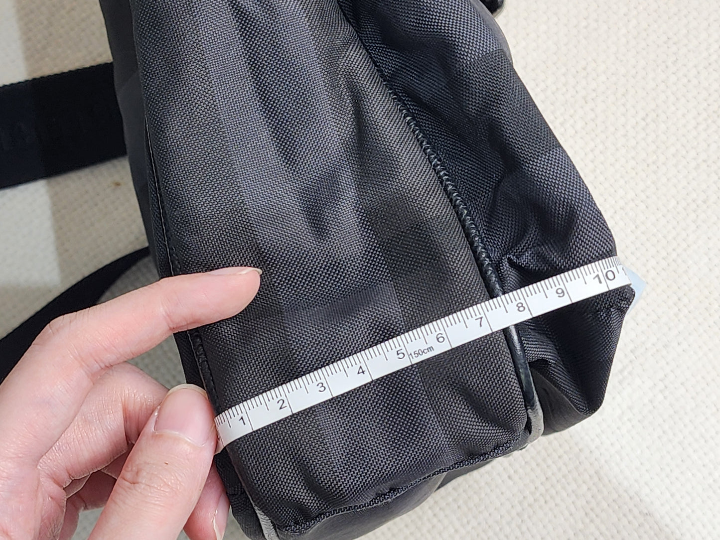Burberry Nylon Smoked Check Messenger Bag