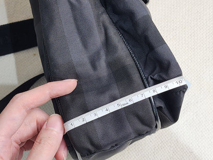 Burberry Nylon Smoked Check Messenger Bag