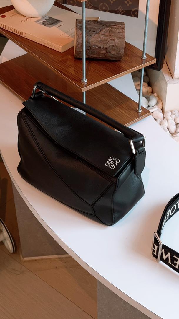 Loewe Black Calfskin Small Puzzle (SHW)