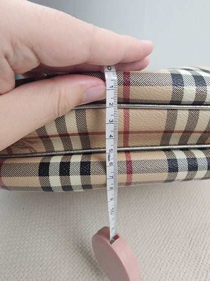 Burberry Beige Haymarket Check Shoulder Bag