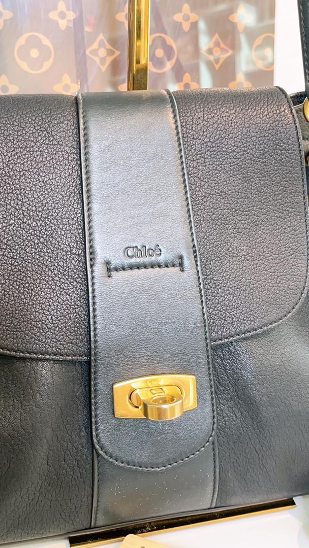 Chloe Dark Navy Small Calfskin Lexa