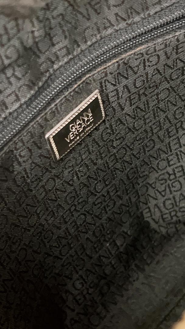 Versace Black Leather Shoulder Bag