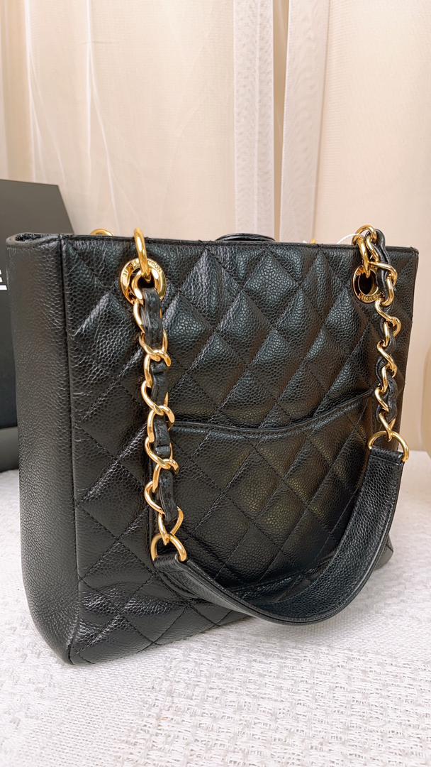 Chanel Black Caviar PST GHW