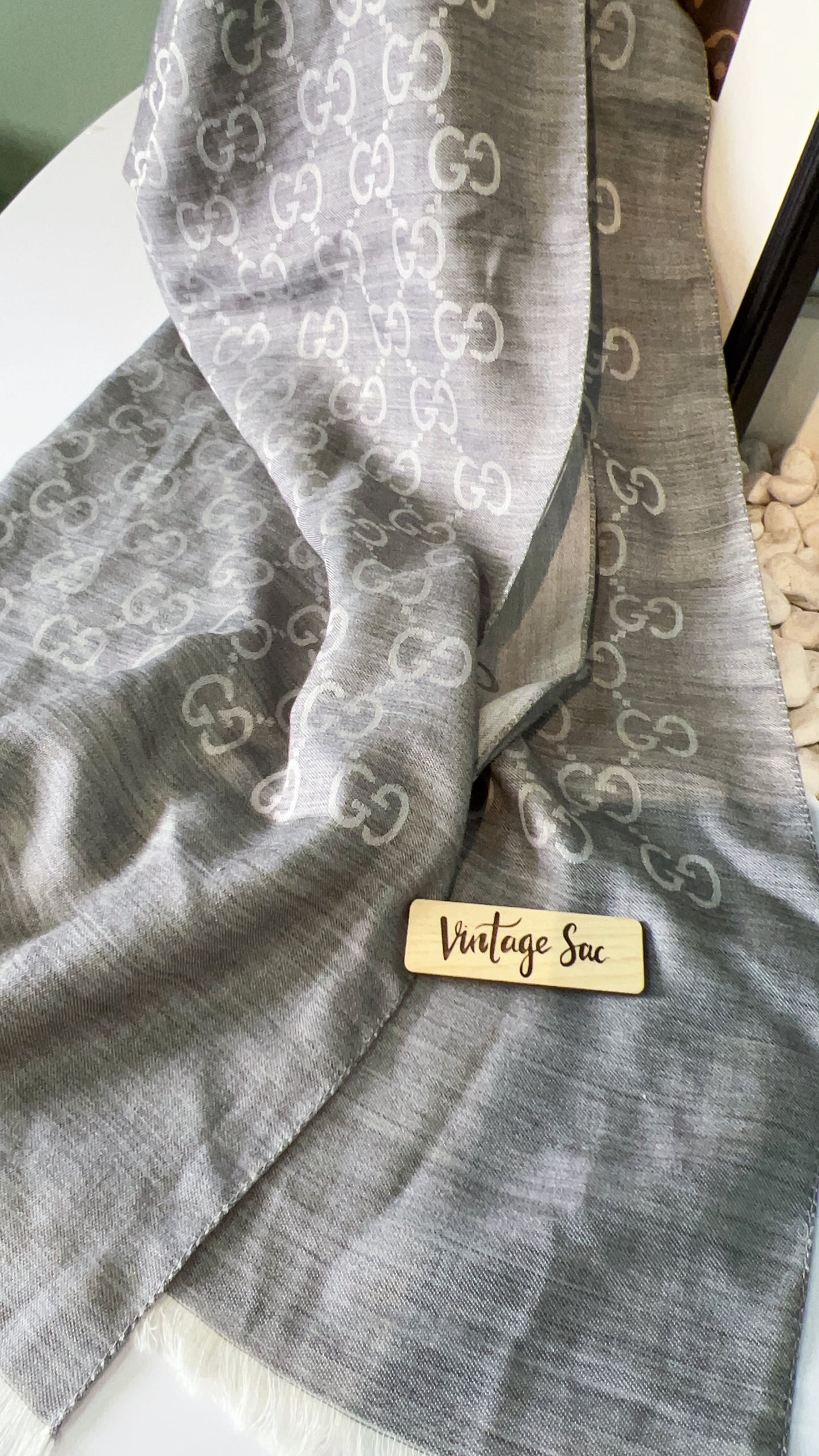 Gucci Grey Scarf