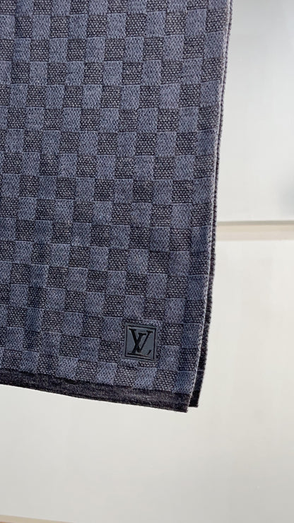 LV Damier Ebene Cabatt Wool Scarf