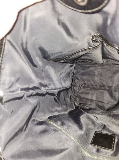 Burberry Black Nylon Beat Check Victoria Tote