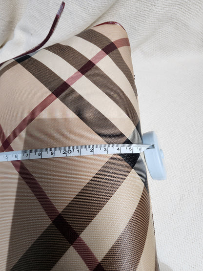 Burberry Red / Beige House Check PVC Cantebury Tote