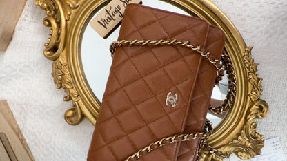 Chanel Brown Caviar Classic WOC