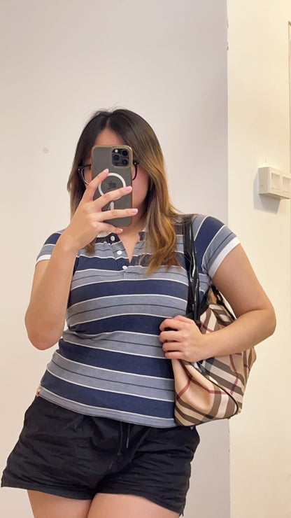 Burberry Nova Check Medium Mulberry Tote Bag