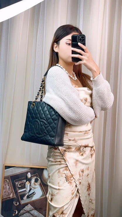 Chanel Black Caviar PST GHW