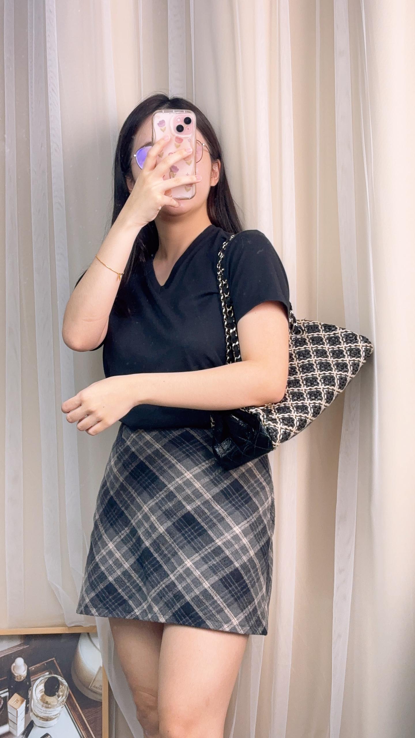 Chanel Black Glazed Calfskin Mademoiselle Bowling Bag (SHW)