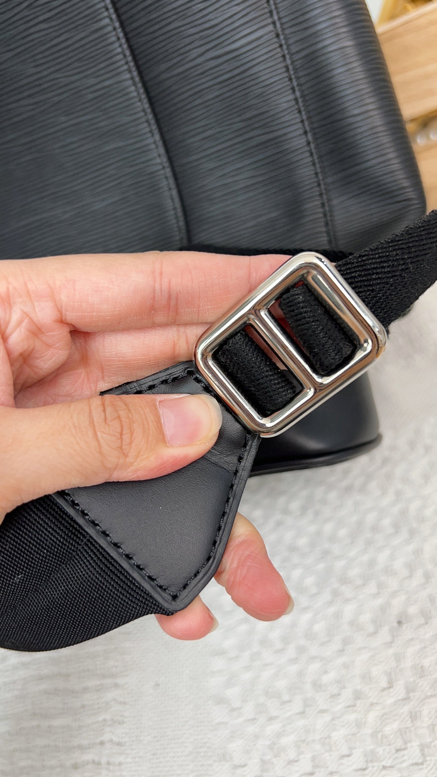 LV Black Epi Christopher Backpack MM