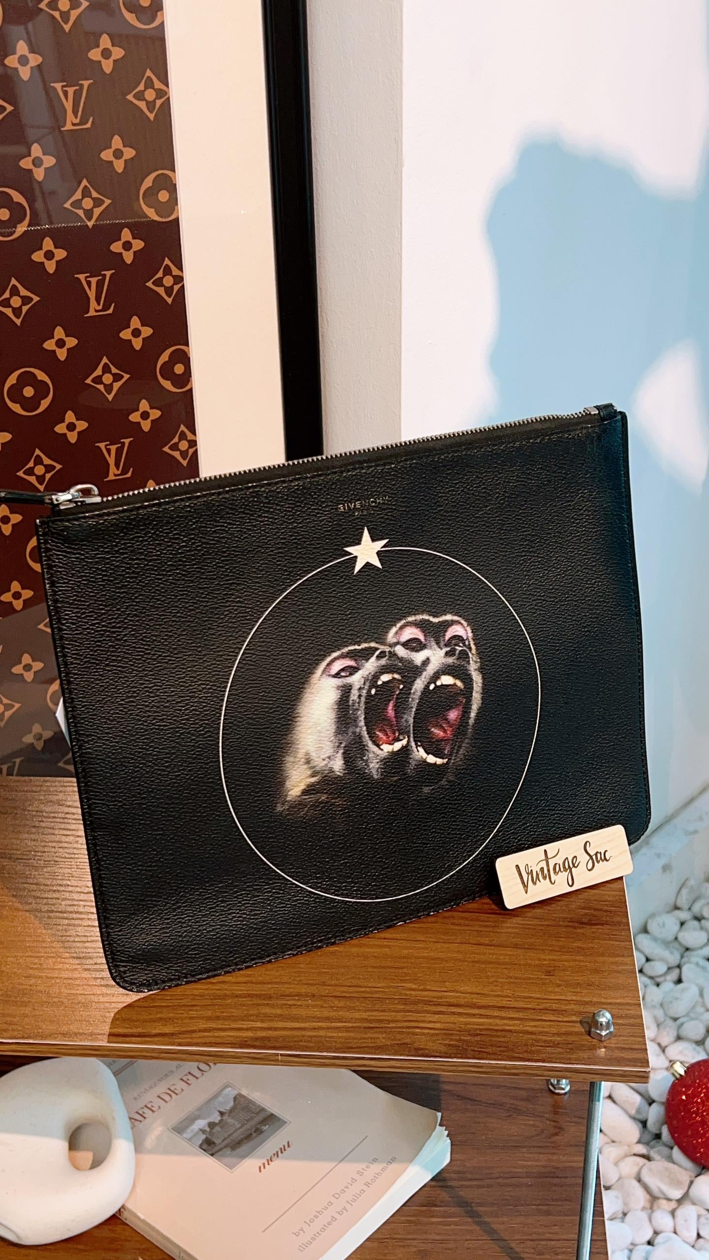 Givenchy Black Monkey Brothers Clutch