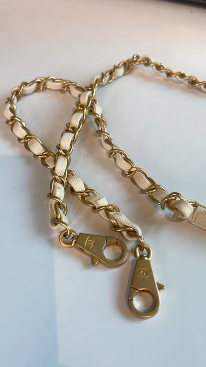 Chanel Ivory Medium Caviar Coco Handle GHW