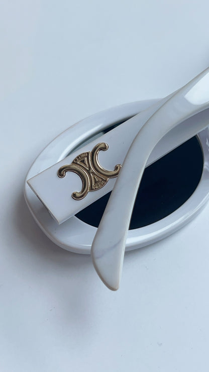 Celine Marble White Triomphe Sunglasses