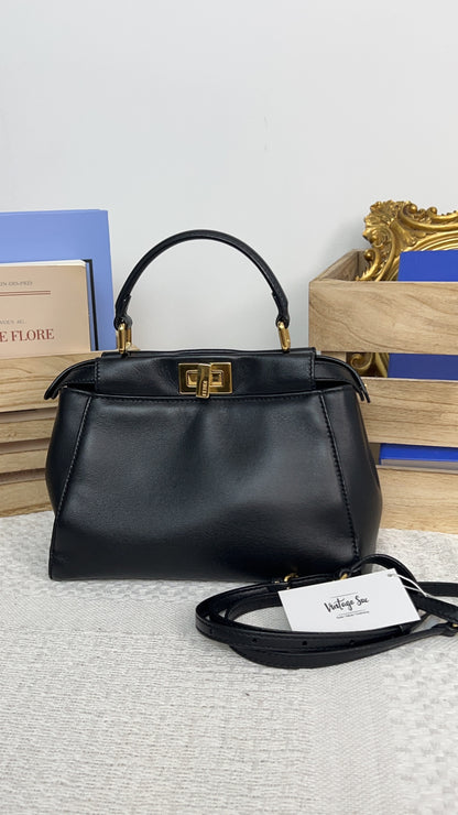 Fendi Black Mini Peekaboo GHW