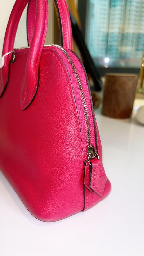 Hermes Rose Pourpre Mini Bolide (PHW)