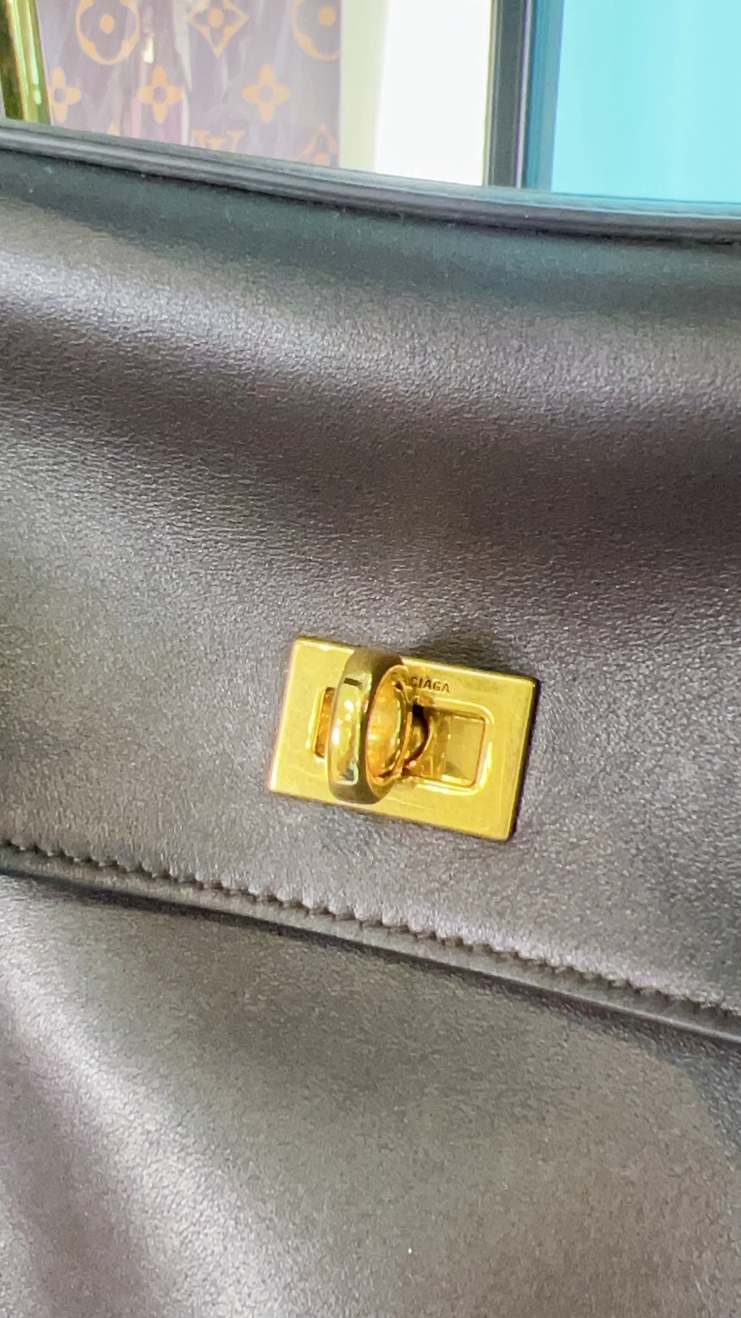 Balenciaga Dark Brown Rodeo MM