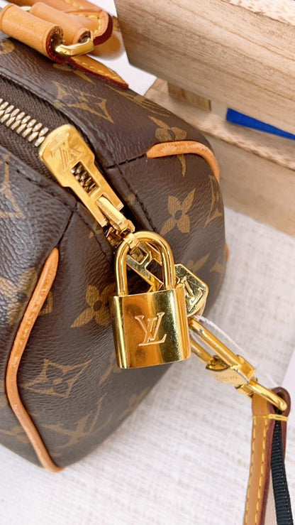 LV Monogram Speedy 20 w Black Strap