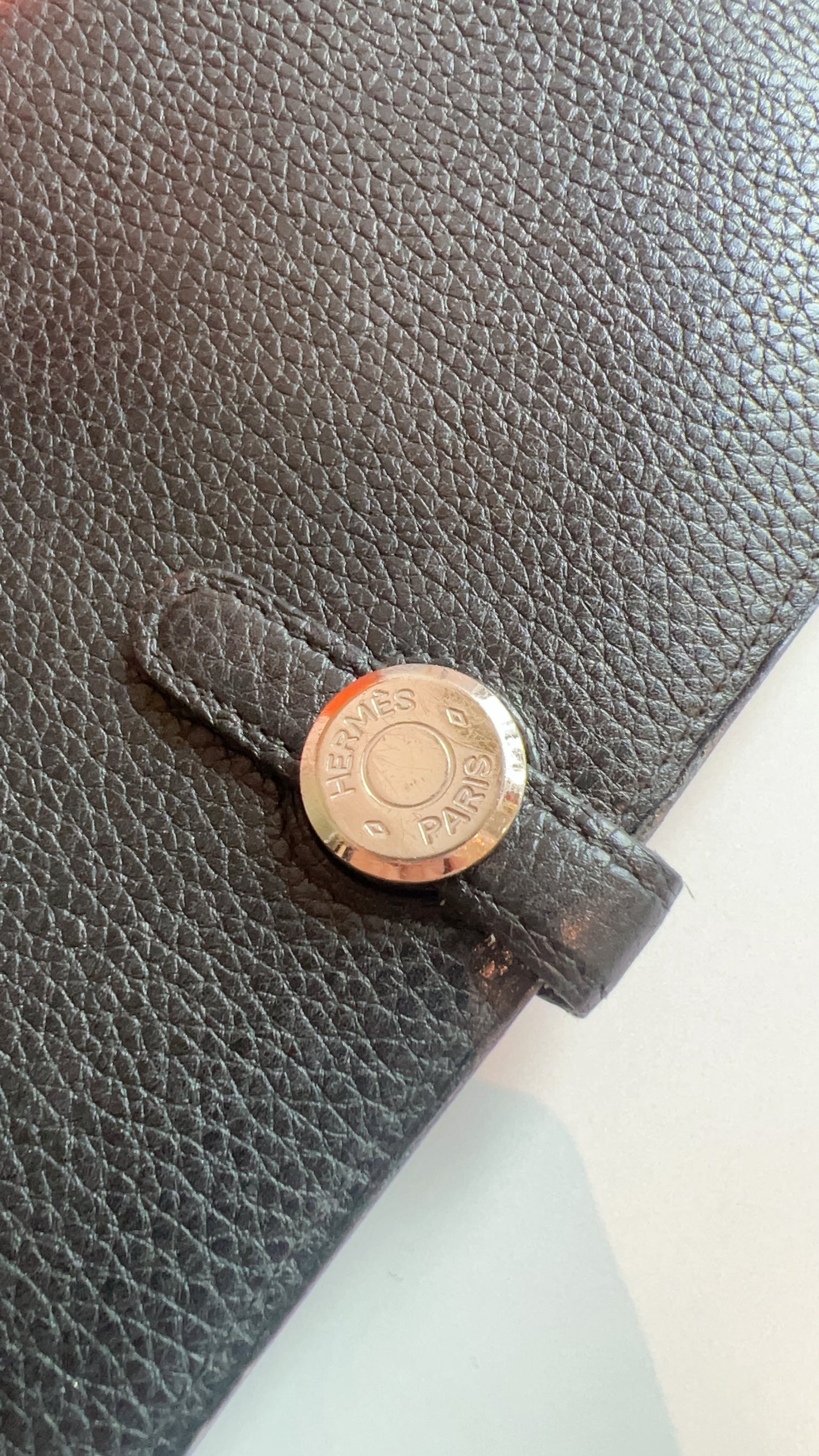 Hermes Noir Dogon Duo Wallet PHW