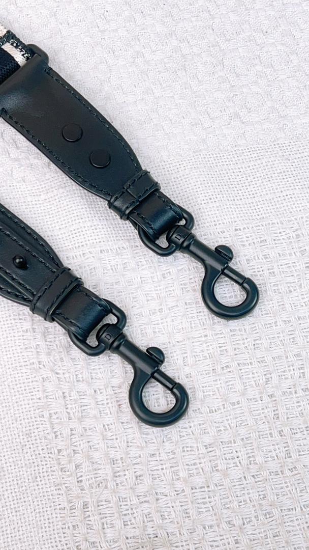 Dior Adjustable Shoulder Strap w Ring Ultramatte Black