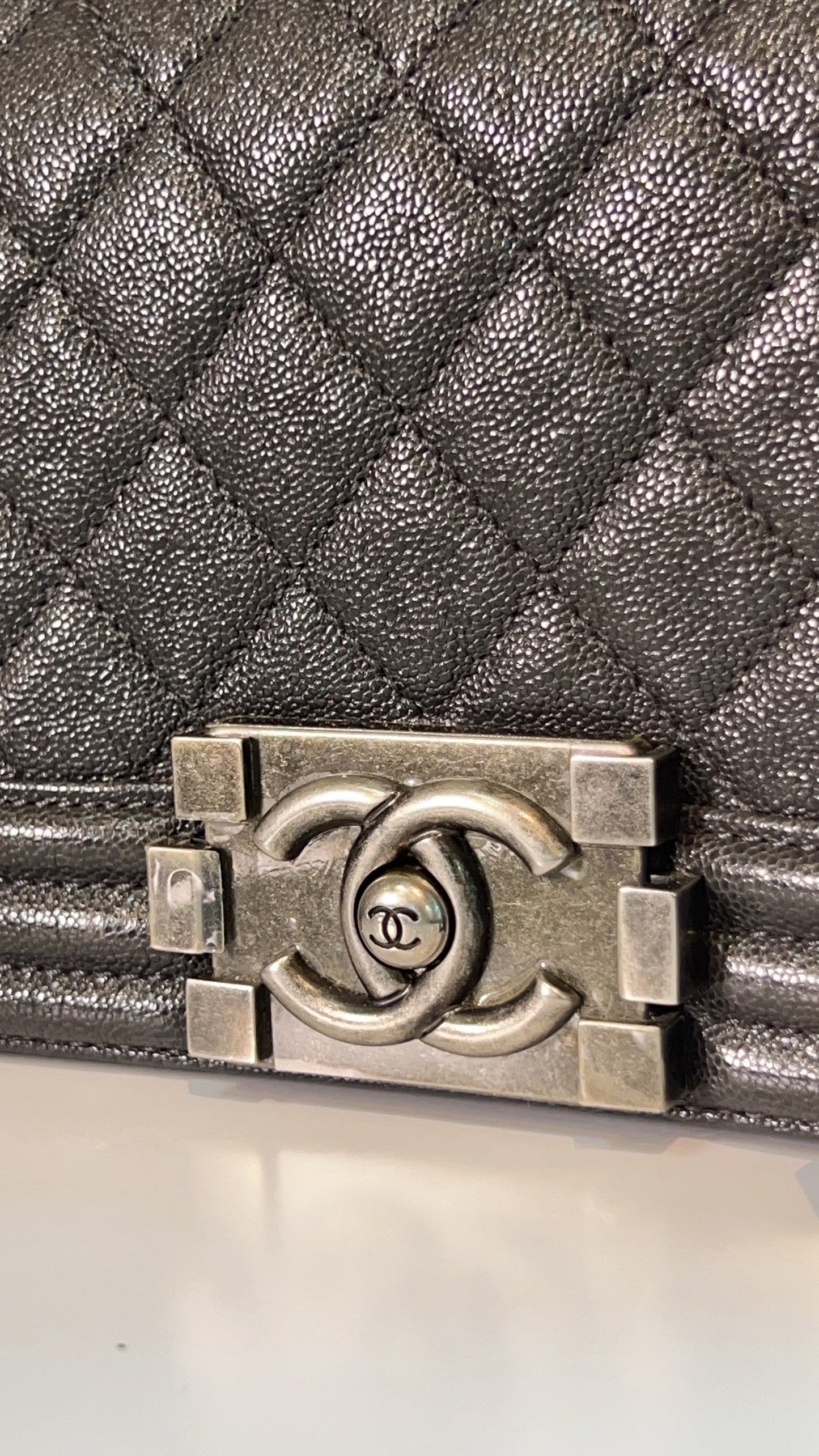 Chanel Small Boy in Dark Grey RHW
