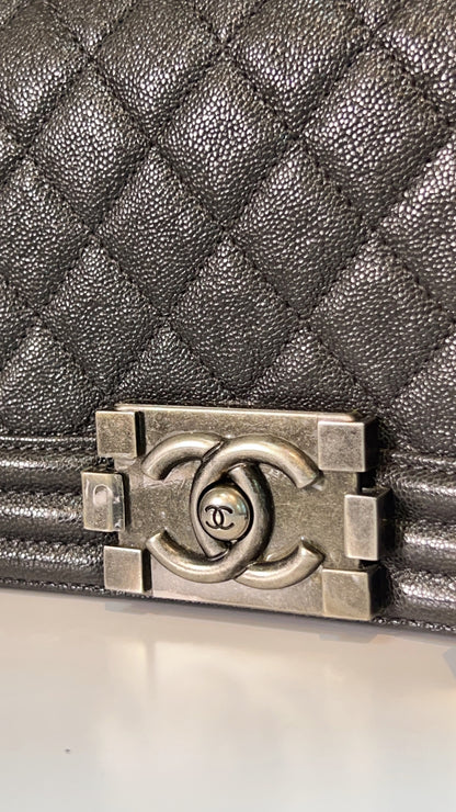 Chanel Small Boy in Dark Grey RHW