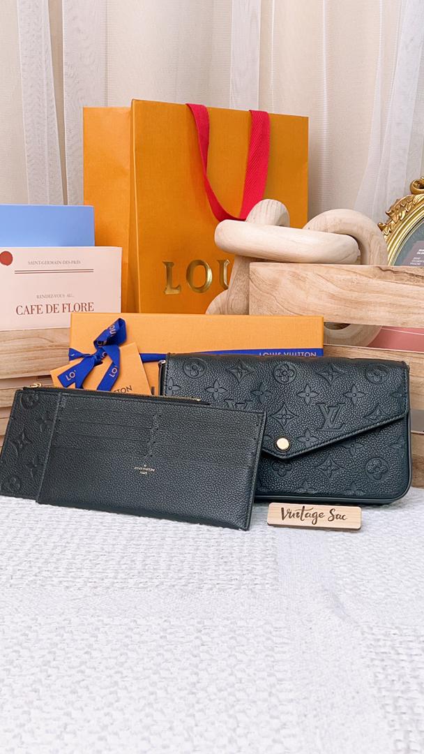 Louis Vuitton Black Monogram Empreinte Felicie Pochette