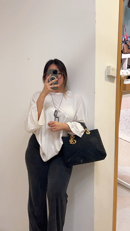 Dior Black Canvas Vintage Lady Dior