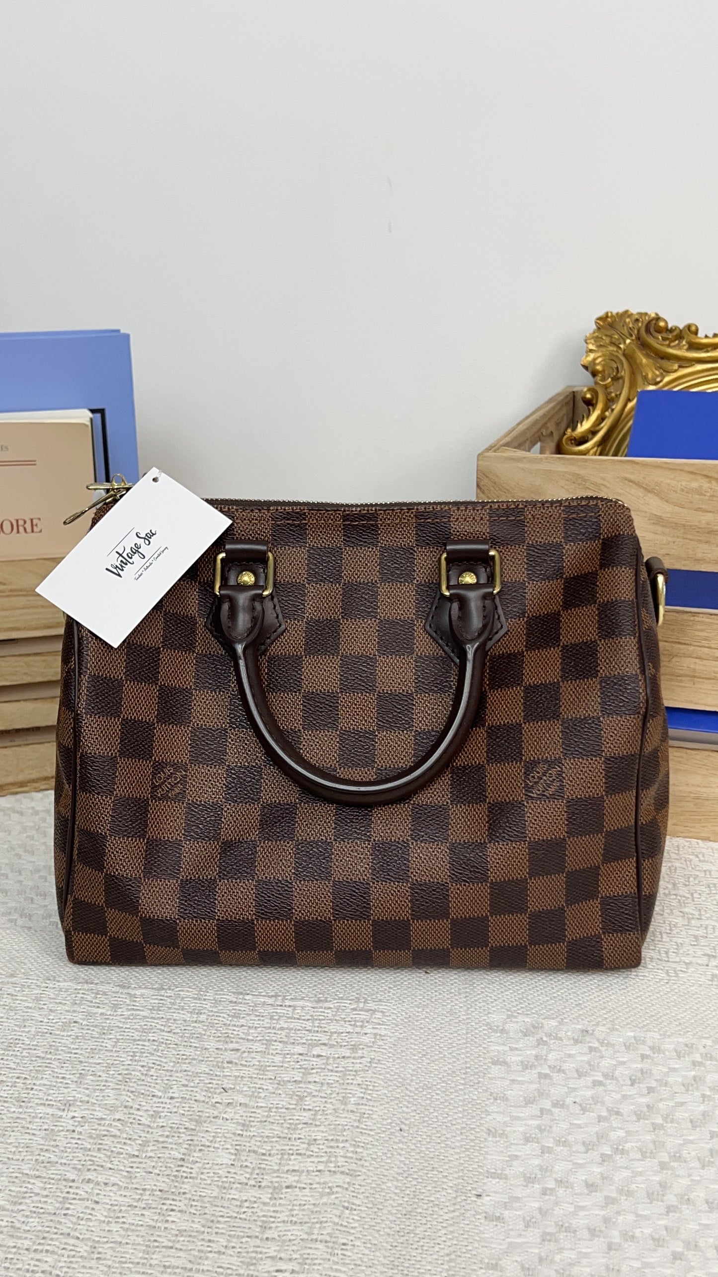 LV Damier Ebene Speedy 25 Bandouliere