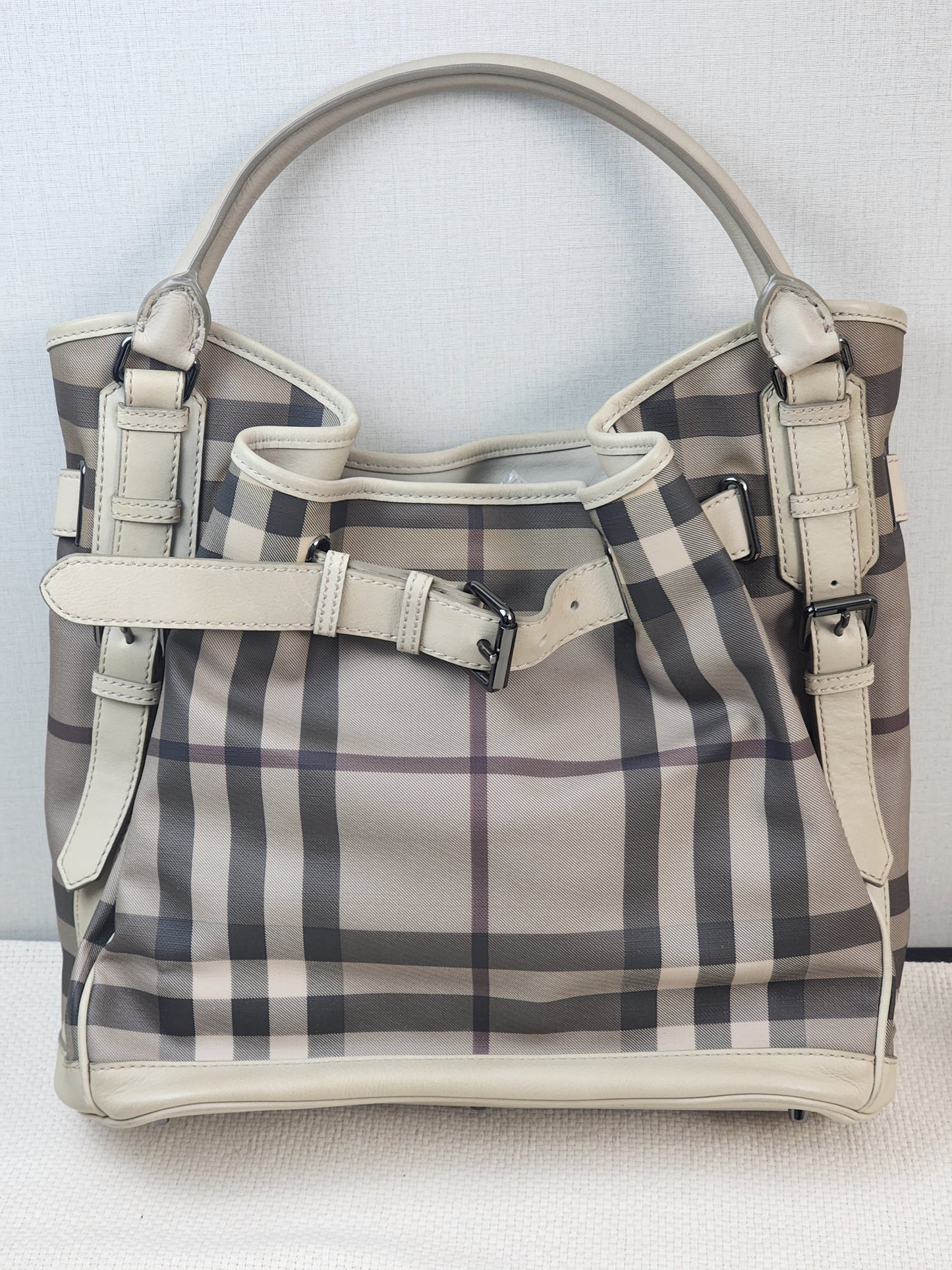 Burberry Smoked Check Walder Hobo Bag