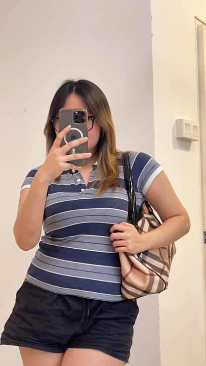 Burberry Nova Check Medium Mulberry Tote Bag