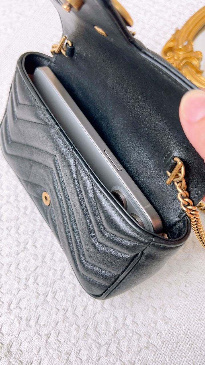 Gucci Black Supermini Marmont