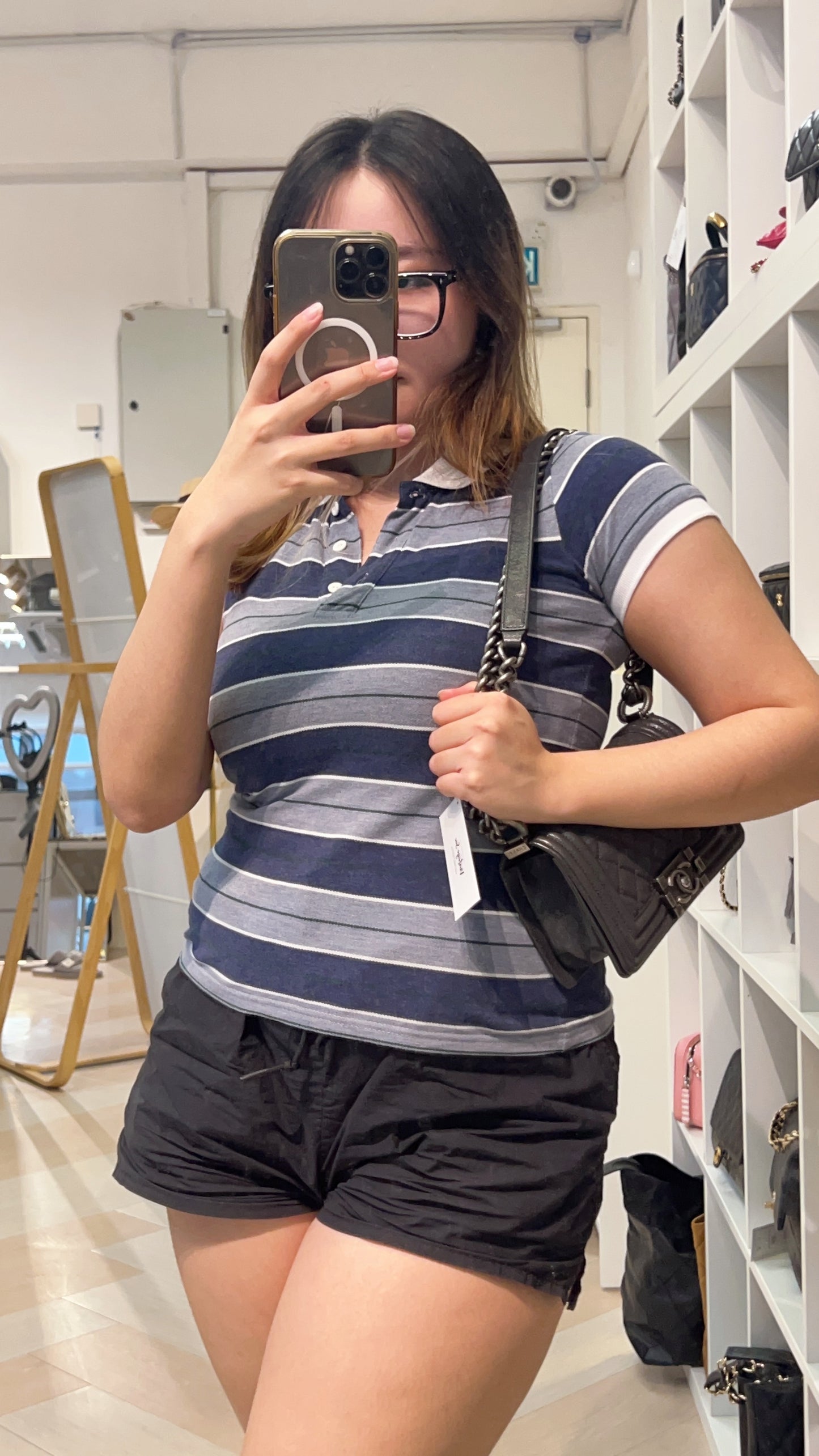 Chanel Small Boy in Dark Grey RHW