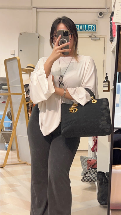 Dior Black Canvas Vintage Lady Dior