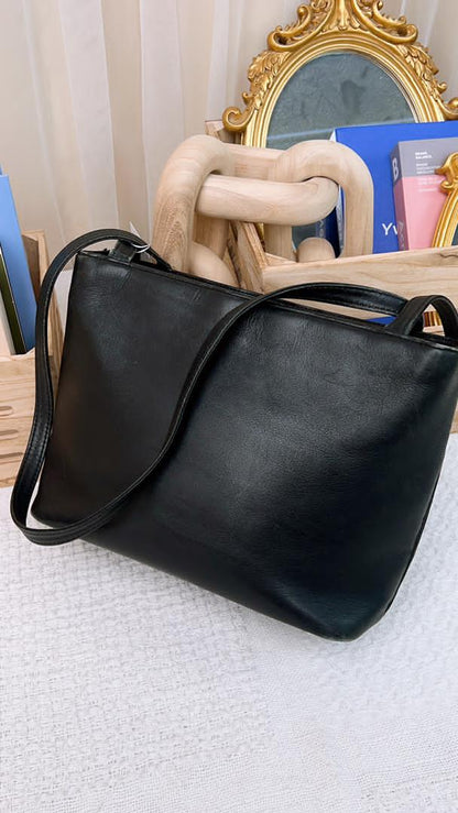 Versace Black Leather Shoulder Bag