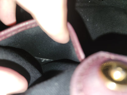 Burberry Burgundy Calfskin Banner Tote Small