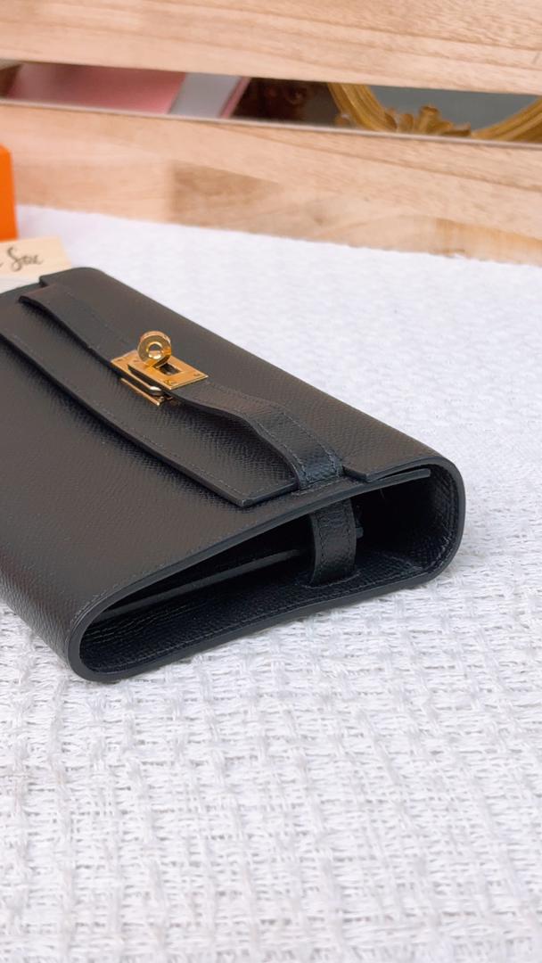 Hermes Noir Epsom Kelly To Go (GHW)