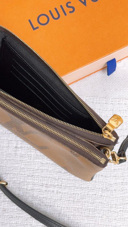 Louis Vuitton Reverse Monogram Double Zip Pochette