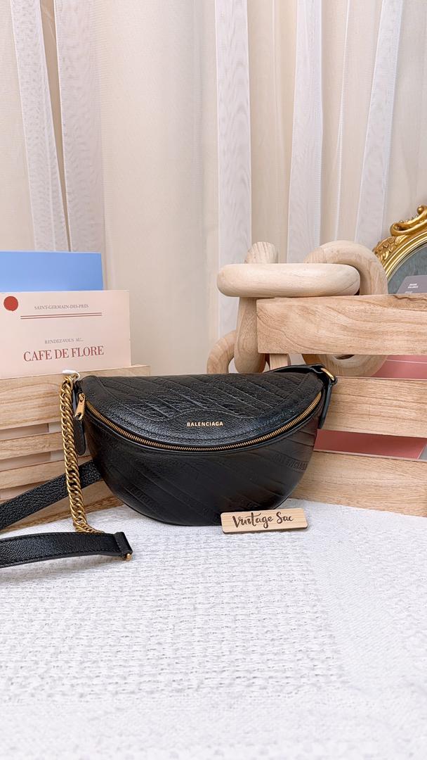 Balenciaga Black Souvenir Bumbag