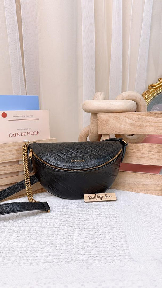 Balenciaga Black Souvenir Bumbag