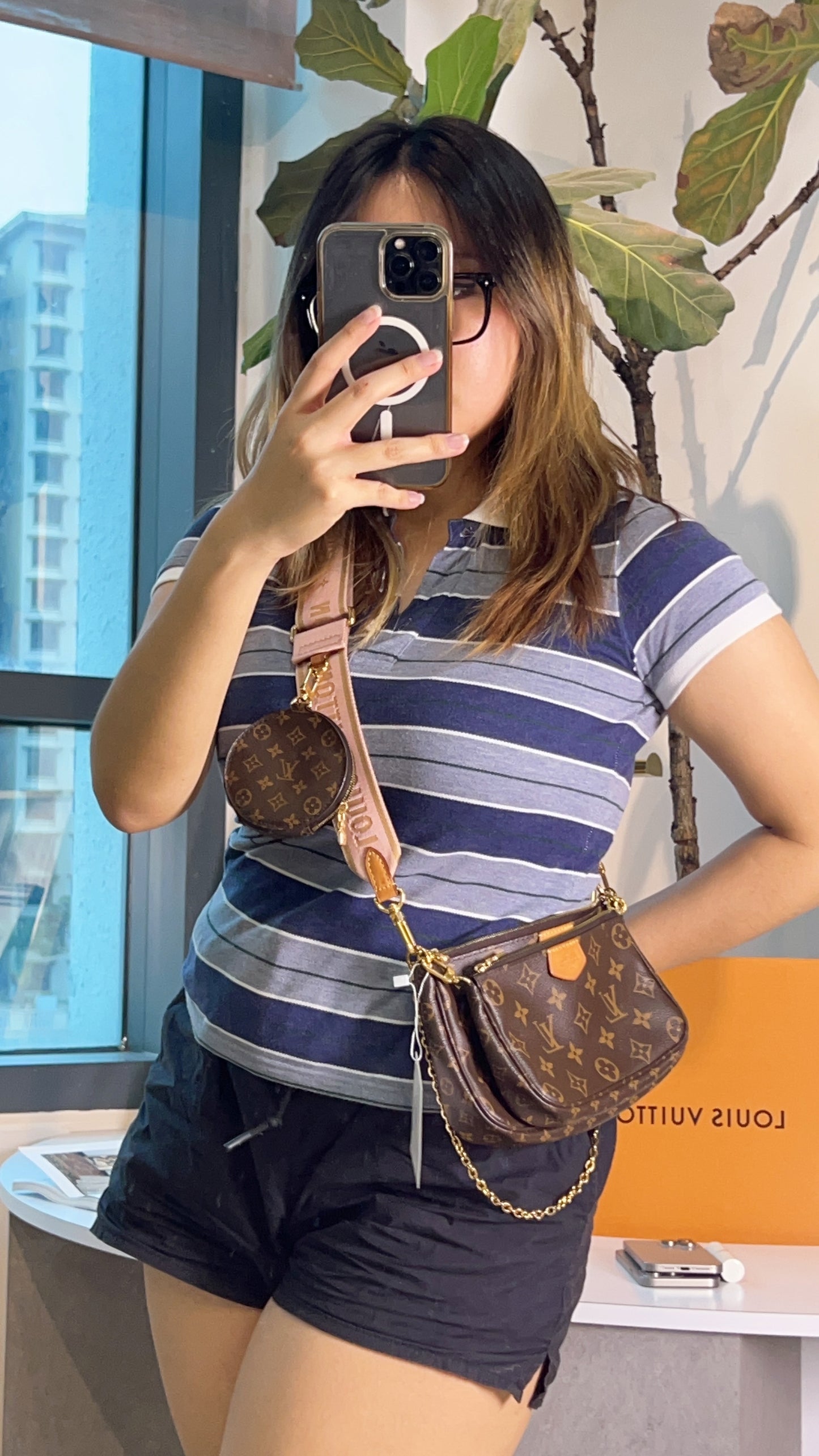 LV Monogram Rose Pink Multi Pochette