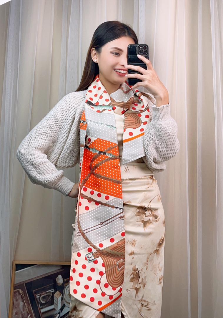 Hermes Clic Clac A Pois Maxi Twilly