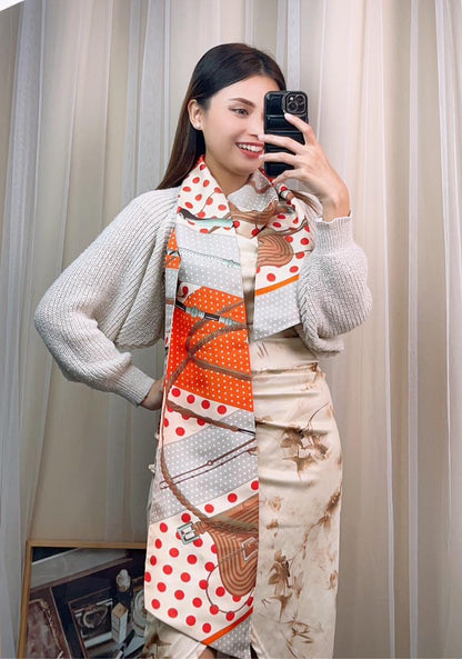 Hermes Clic Clac A Pois Maxi Twilly