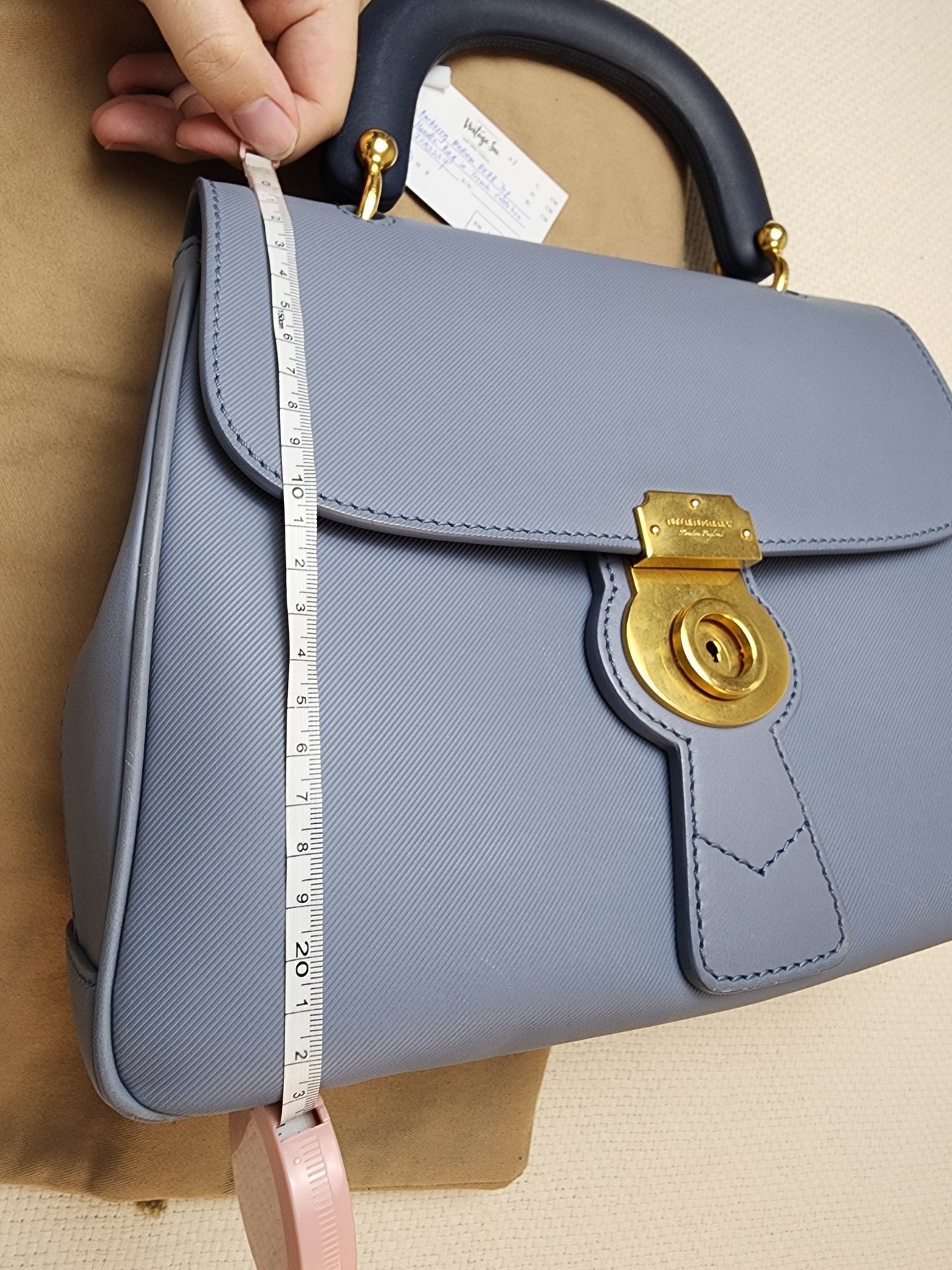 Burberry Medium DK88 Top Handle Bag in Trench Calfskin