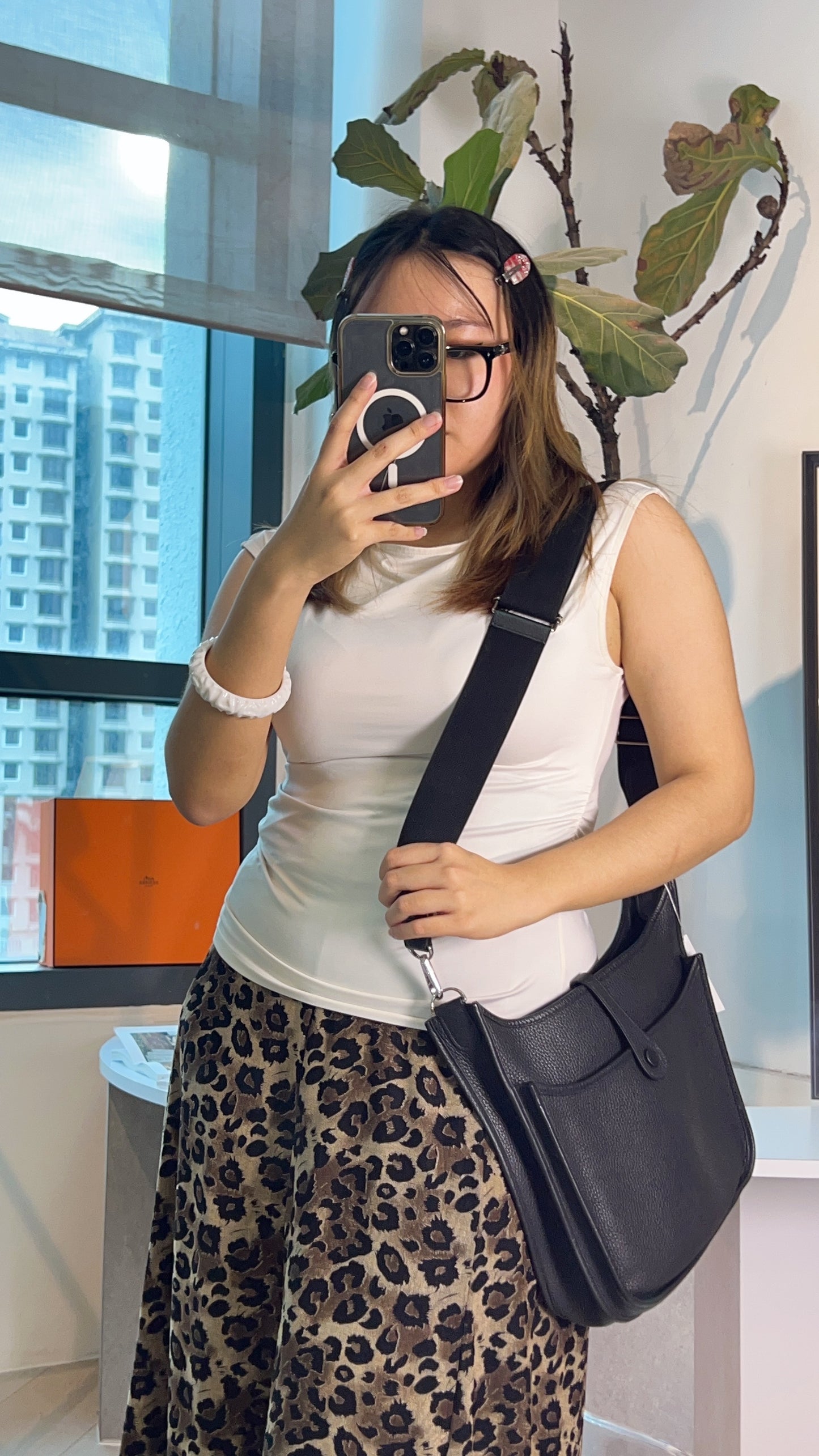 Hermes Black Clemence Evelyne 29 PHE