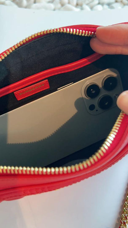 Burberry Red Small Lola Camera Bag